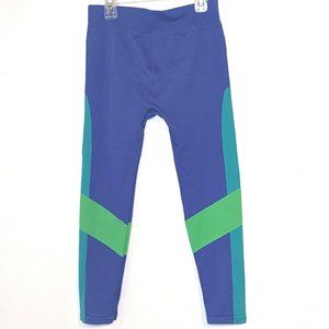 Xersion Girls Ribbed Leggings XL 18.5 Blue Green